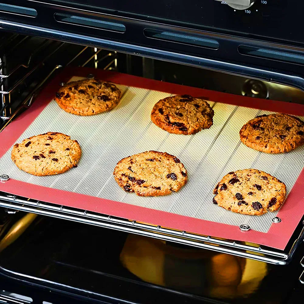 Silicone Baking Mat with Corner Buttons – Reusable Non-Stick Oven Liner, Heat-Resistant Pastry & Cookie Mat, Leak-Proof Baking Basket for Pizza, Roasts, Pastries, and Oven Use Silicone Baking Mat with Corner Buttons – Reusable Non-Stick Oven Liner, Heat-Resistant Pastry & Cookie Mat, Leak-Proof Baking Basket for Pizza, Roasts, Pastries, and Oven Use