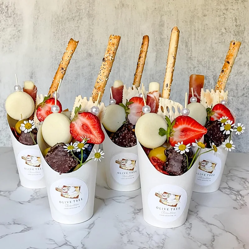 20/50pcs Kraft Paper French Fries Cups, Disposable Candy, Snack, Dessert Holders, Food Containers for Wedding, Birthday, Party Decorations, Eco-Friendly Takeout Cups for Catering, Events, Home Use 6