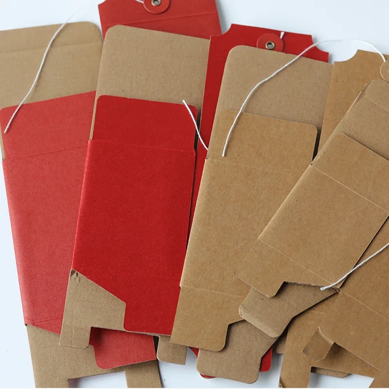10pcs Red DIY Candle Gift Boxes, Empty Kraft Paper Packaging for Scented Candles, Wedding Favors, Candy, or Small Gifts, Elegant Reusable Paper Cartons, Direct from Factory with Ribbon Option - 图片 4