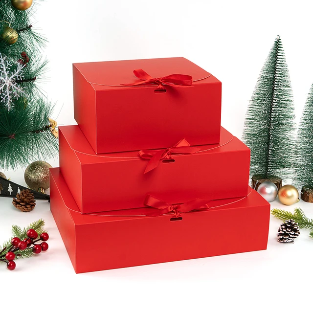 Gift Boxes with Ribbon – White, Pink, Sky Blue, Black, Red, Green, Marble Colors – 5pcs Set, Multiple Sizes for Birthday, Wedding, Baby Shower, Graduation, Mother’s & Father’s Day – Stylish, Durable, Customizable Packaging - 图片 13