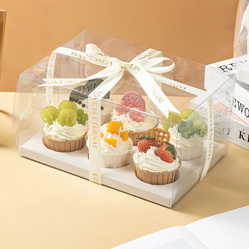 Transparent Cake Packing Boxes with Handle, High-Capacity Clear Cupcake Pastry Gift Wrapping Boxes, Portable Birthday Wedding Baby Shower Cake Boxes for Dessert, Cookies, Chocolate and Bakery Packaging 13
