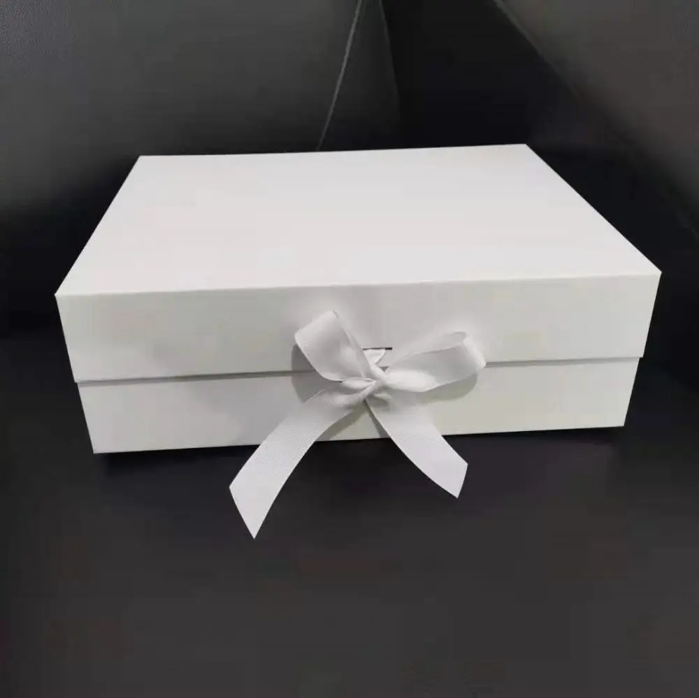 Gift Box with Magnetic Closure and Lid, Foldable Cardboard Gift Packaging Box with Ribbon for Valentine’s Day, Birthday, Wedding, Bridesmaid Proposal, Party Supplies, Holiday Present Wrapping 5