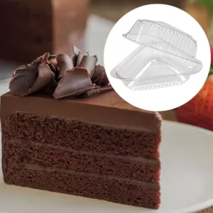 100PCS Triangle Plastic Cake Boxes for Pie, Sandwich, Pizza, Dessert Storage, Transparent Food Containers for Takeout, Parties, Bakery, Food Preservation, Disposable Eco-Friendly Packaging