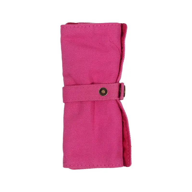 Premium Canvas Watch Band Roll Organizer with 5 Individual Slots, Portable Travel Storage Case for Smart Watches and Straps, Durable Anti-Slip Wristwatch Bag for Secure On-the-Go Protection 38