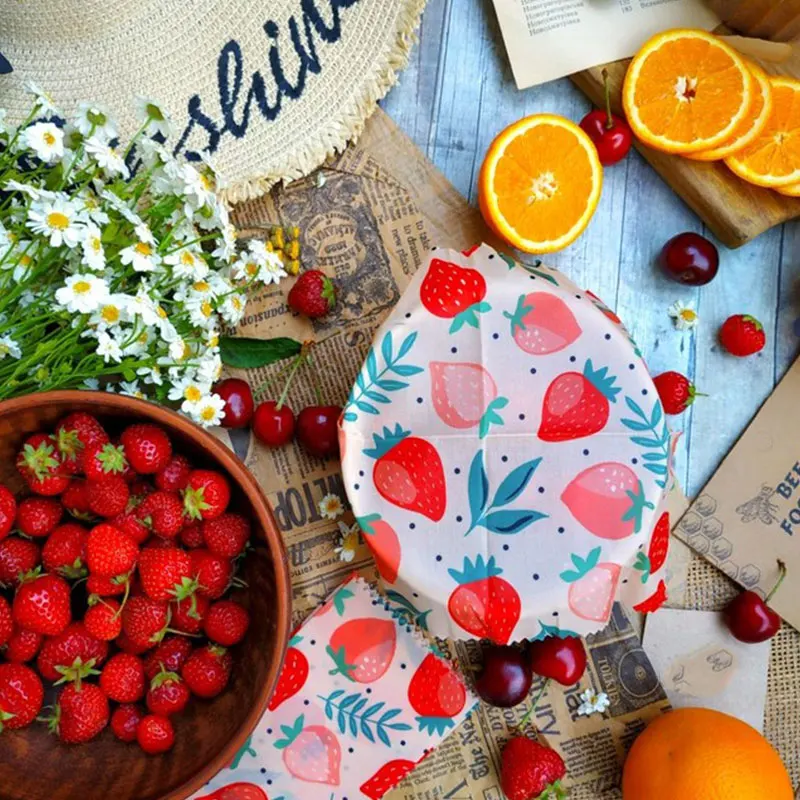 Reusable Beeswax Food Wraps for Fresh Food Storage, Organic Cotton Natural Eco-Friendly Food Packaging Paper for Cheese, Fruits, Vegetables, Bread, Sandwiches, Sustainable Kitchen Storage 9