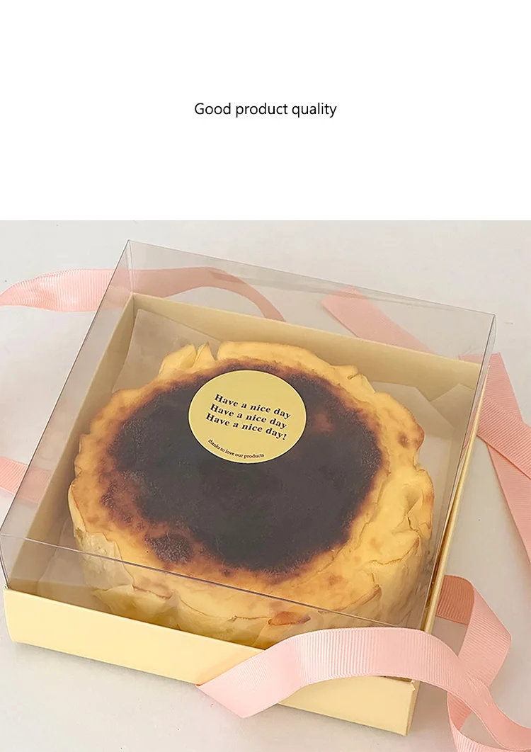 Transparent Cake Packaging Box 🎂 – 4 & 6 Inch Sturdy, Lightweight, Korean Style DIY Chiffon & Light Cheese Cake Box for Bakery & Kitchen Use 4