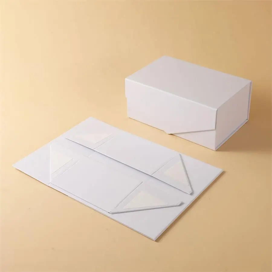 2PCS Exquisite Flip-top Magnetic Paper Boxes, Large Capacity Universal Packaging Box for Clothing, Shoes, and Storage, Luxury Craft Folding Gift Carton for Boutique Retail and Elegant Present Wrapping 3