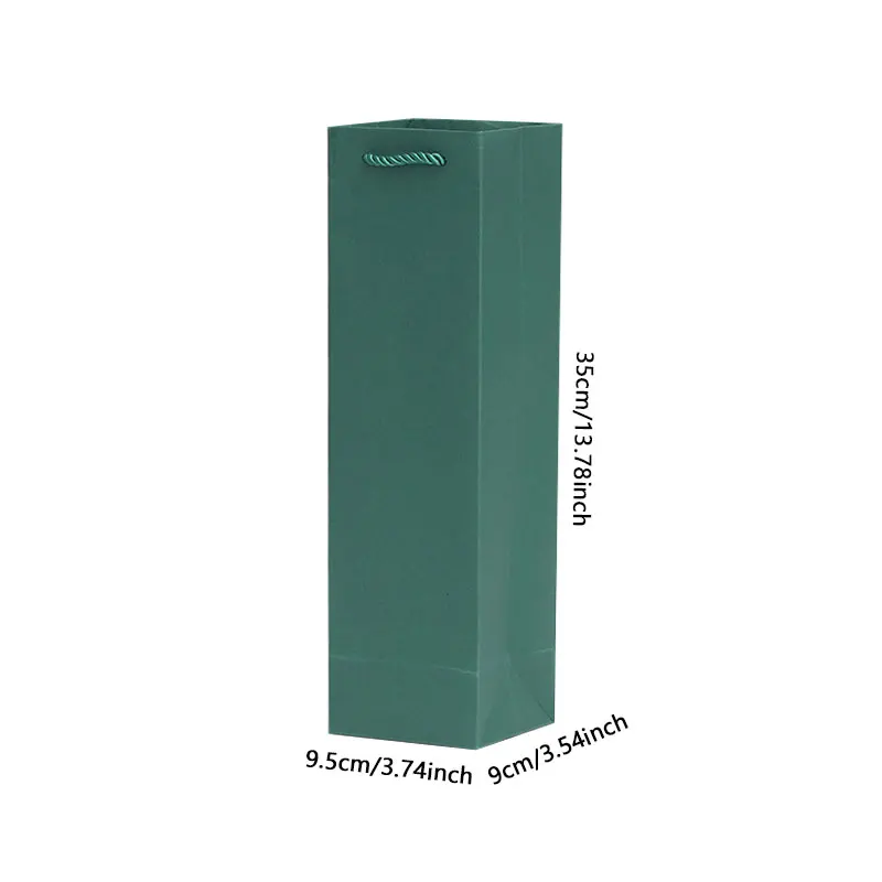 5/10/15/20pcs Wine Gift Bags Drawstring with Handles, Leak-Proof Kraft Paper Reusable Travel-Friendly Holiday Packaging for Christmas, Birthday, Wedding, Party, Elegant Red Wine Tote Carrier Set 1