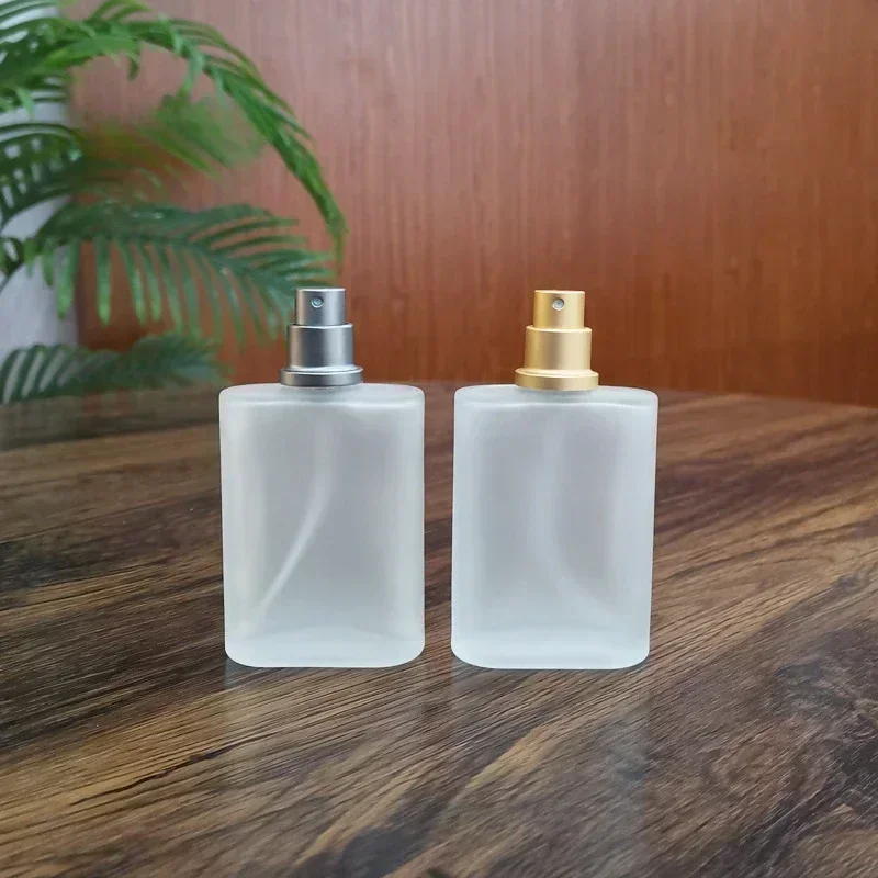 25ml 50ml 100ml Sandblasted Glass Perfume Bottles, Refillable Frosted Empty Spray Bottles with Screw Cap, Durable Fine Mist Dispenser for Fragrance, Makeup or Travel, Thick Reusable Container - 图片 3