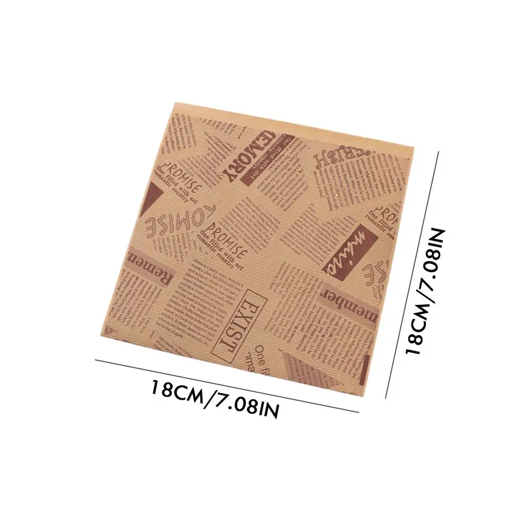 Food-Grade Greaseproof Parchment Paper Sheets for Burgers, Sandwiches, Fast Food Packaging, Bakery Liner Rolls, Brown Disposable Non-Stick Food Wrapping Paper – 100 Sheets Set - 图片 6