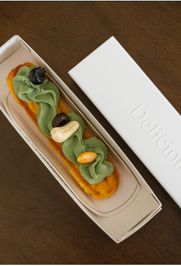 50PCS Rectangle French Napoleon Mousse Boxes, DIY Mini Cake Packaging, Waterproof and Oilproof Dessert Containers for Bakery, Pastry, Pudding, Chocolate, Takeout, Party and Home Use 6