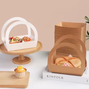 10pcs/lot Disposable Folding Kraft Paper Boat Trays for Picnic, Barbecue, Fried Food, Hot Dogs, Snacks, Portable and Eco-Friendly Food Packaging Boxes