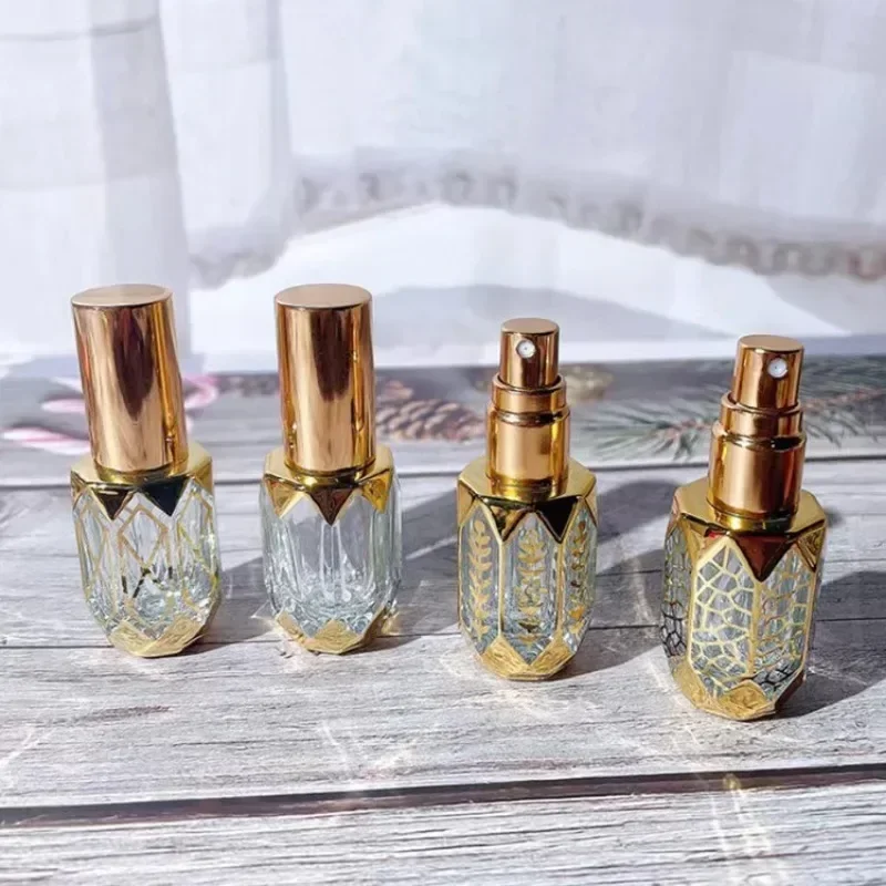 6ml Mini Spray Bottle with Luxury Gold Plating – Empty Glass Perfume Atomizer for Travel, Refillable Alcohol Mist Container, Transparent Portable Cosmetic Sprayer for DIY Fragrance and Essential Oils - 图片 6