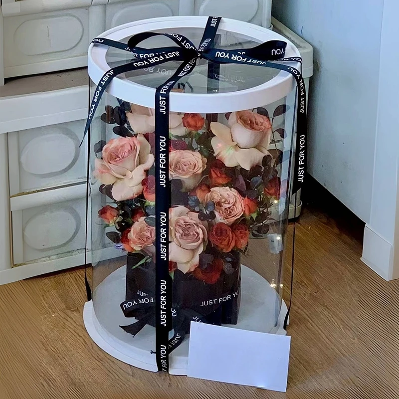 2pcs Round Birthday Cake Packaging Box, Transparent Gift Wrapping Container for Layered Cakes, Cupcakes, Bakery Desserts, Wedding, Party Supplies 9