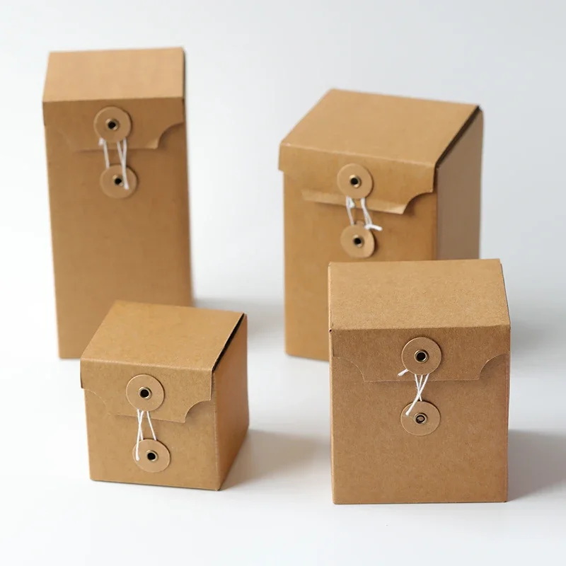 10pcs Red DIY Candle Gift Boxes, Empty Kraft Paper Packaging for Scented Candles, Wedding Favors, Candy, or Small Gifts, Elegant Reusable Paper Cartons, Direct from Factory with Ribbon Option - 图片 3