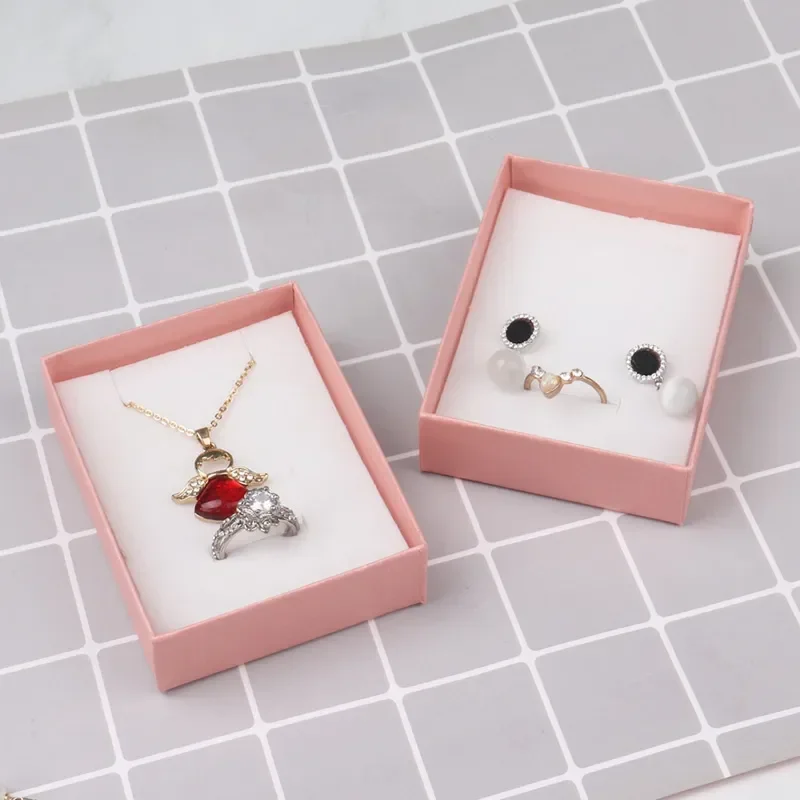 Velvet Metal Necklace Holder and Cardboard Jewelry Gift Box with Butterfly Bow – Sponge Lined Rectangle Packaging for Rings, Bracelets, Earrings and Necklaces – Elegant Jewelry Display and Storage