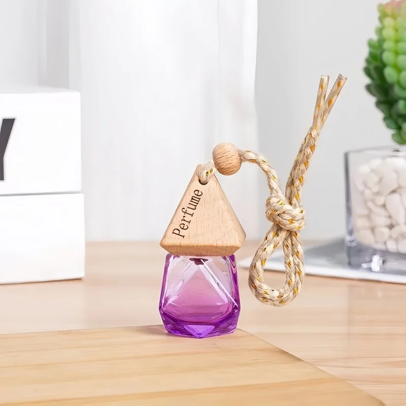 10PCS 8ML Matte Black Glass Car Diffuser Bottles, Refillable Essential Oil Pendant Containers, Empty Hanging Auto Air Freshener Bottles for Vehicle, Travel, Retail Display, and Custom Branding - 图片 12