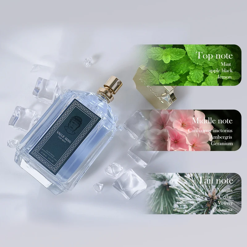 100ml Men's Perfume Glass Bottle with Luxury Gift Box, Refillable Spray Atomizer Inspired by Ero Fougere Fragrance, Travel Portable Sub-Bottle Container for DIY Fragrance or Essential Oils 1