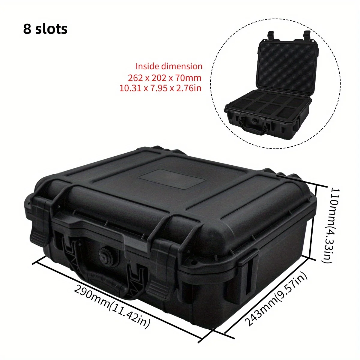 Premium 8/15 Slot Waterproof Watch Storage Box – Portable High-End Collection Case with Anti-Mildew, Moisture-Proof Sponge, Durable Protective Lid for Watches, Jewelry, and Accessories, Ideal for Travel and Home Display - 图片 8