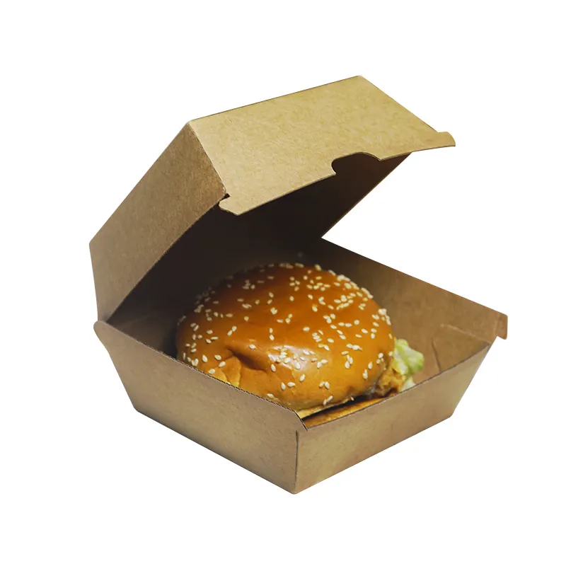 Food-Grade Thickened Corrugated Paper Hamburger and Hot Dog Boxes, Disposable Takeout Lunch Boxes for Fried Chicken, Sandwiches, Snacks, and Fast Food Packaging - 图片 4