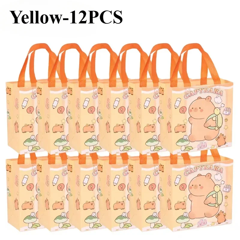 New Capybara Non-Woven Tote Bags, Reusable Waterproof Shopping and Gift Bags for Kids, Parties, Snacks, Small Gifts, and Daily Use, Foldable, Durable, Factory Direct Supply - 图片 17