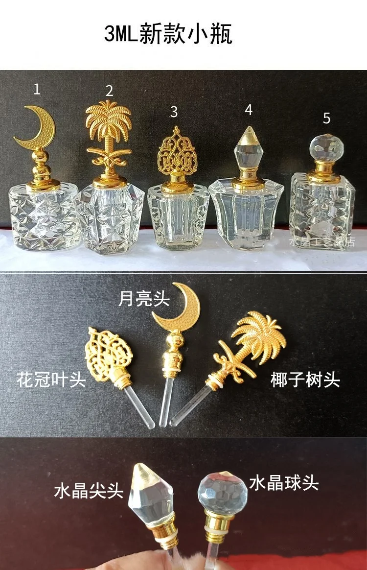 2/10pcs 3ml/5ml Refillable Clear Crystal Glass Essential Oil Bottles – Premium Attar and Perfume Containers with Precision Glass Dropper, Mini Reusable Fragrance Storage for Travel and Personal Use - 图片 5