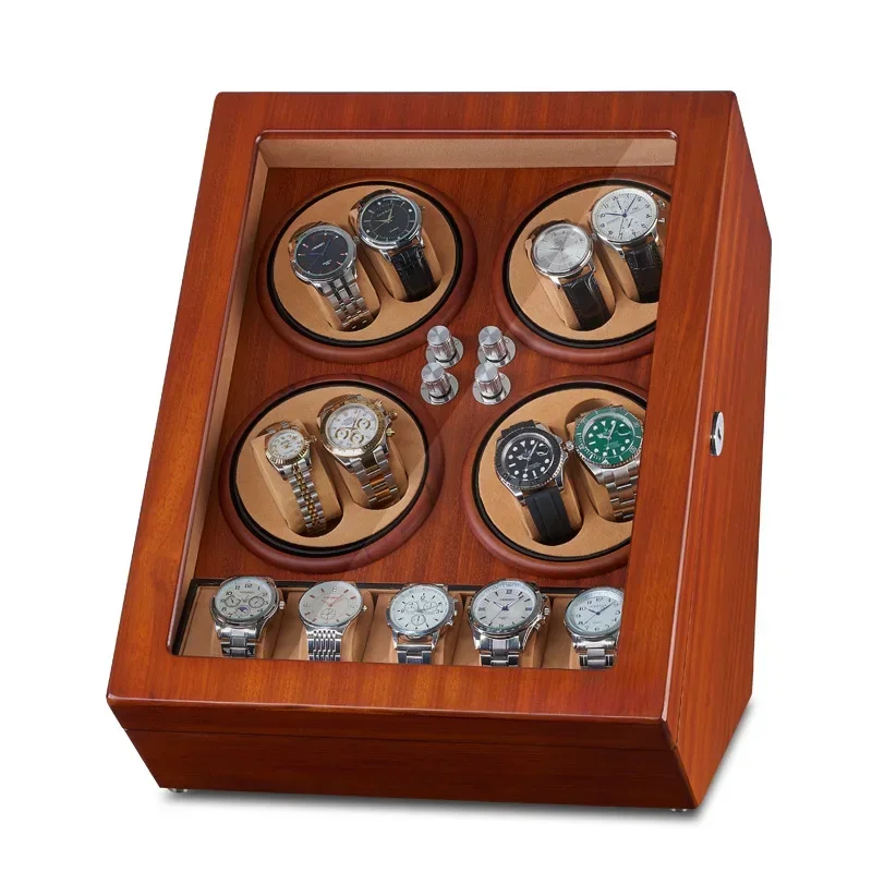 Luxury 8+5 Slot Automatic Watch Winder Box for Mechanical Watches, Rotating Clock Storage Cabinet with Silent Motor, Adjustable Rotation Modes, LED Display, Secure Organizer for Watch Collection