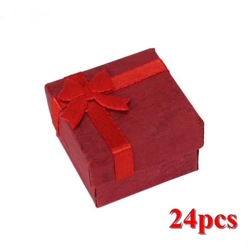 24Pcs/Lot Ring Jewelry Organizer Packaging Boxes, Paper Gift Case for Rings Earrings Studs, Small Jewelry Display Storage Containers for Shops and Gift Wrapping - 图片 7