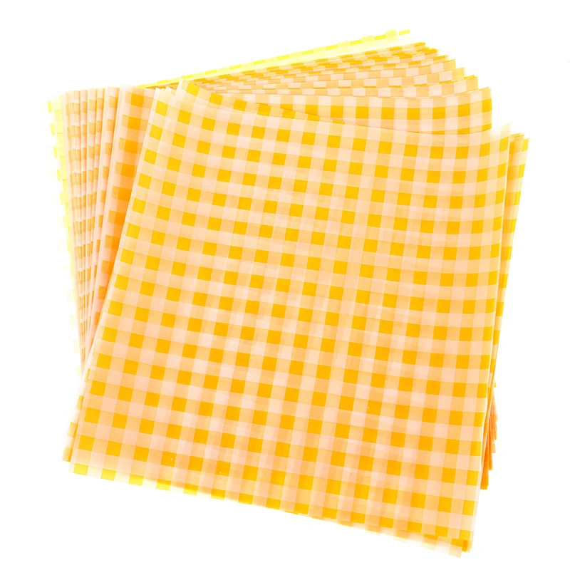 50 Sheets Greaseproof Wax Paper – Multi-Color Oil-Proof Food Wrapping Sheets for Sandwich, Burger, Fries, Bread, Macarons, Pizza, Desserts – Baking & Kitchen Packaging Supplies 50pcs - 图片 9