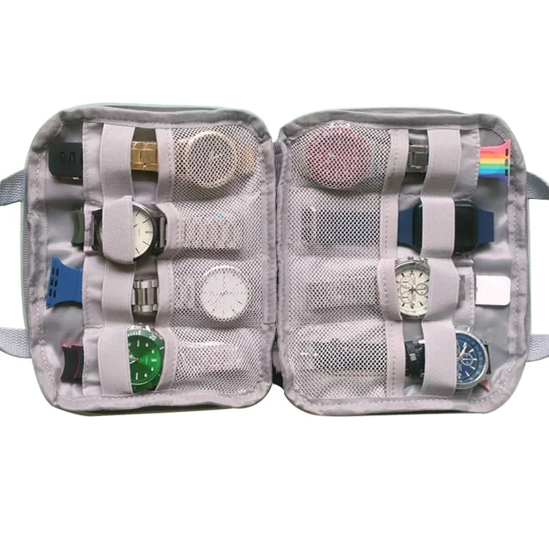 Travel Watch Organizer | Handheld Watchband Storage Box for Apple Watch Straps, Waterproof Travel Case for Smart Watches, Portable Wriststrap Organizer, Durable Protective Bag for Watch Lovers, Easy Carry Watch Travel Holder