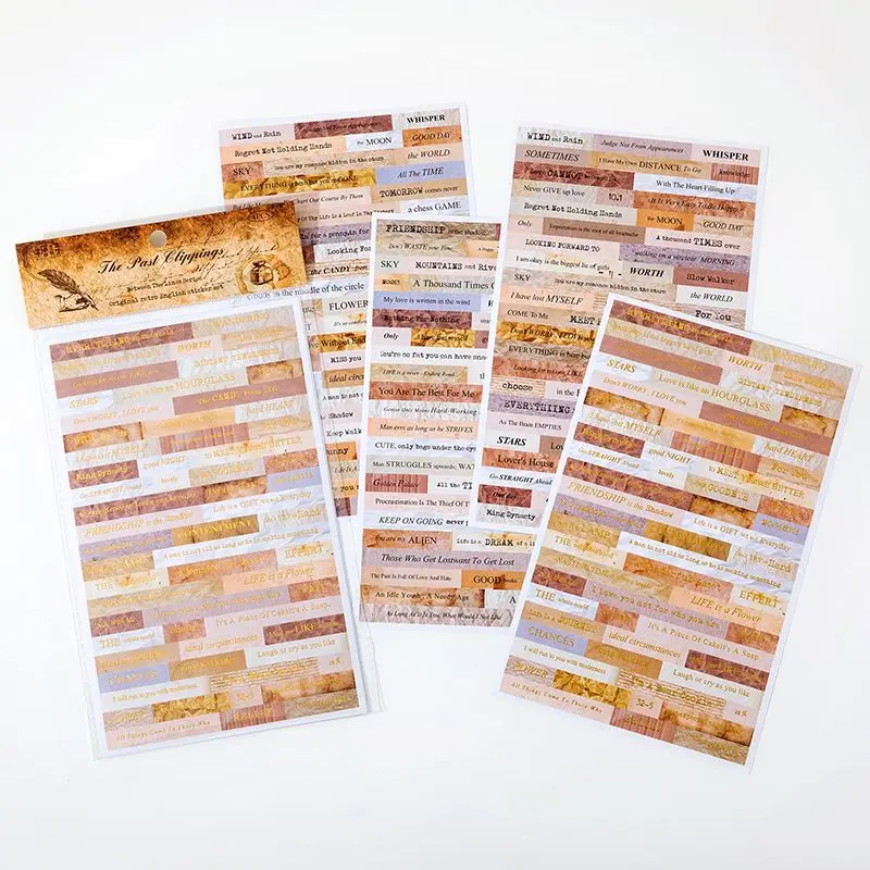 4 Sheets Quote Stickers Packaging for Journals, Scrapbook Stickers with Inspirational Words, DIY Craft Decorative Label Sheets for Gift Wrapping, Notebook, and Creative Stationery Supplies - 图片 8
