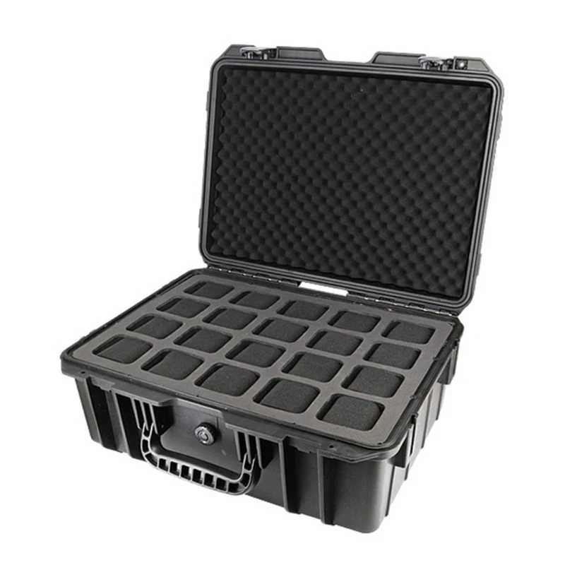 Waterproof Watch Storage Box for Men with Secure Anti-Drop Design, Portable Jewelry Display Case and Toolbox Organizer for Travel and Home, Protective Suitcase for Watches, Bracelets, Rings, and Accessories 25