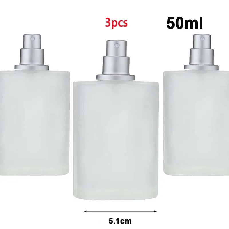 30ML/50ML Frosted Glass Perfume Bottle Atomizer, Refillable Empty Fine Mist Spray Container for Fragrance, Cologne, Essential Oils – Durable Portable 香水瓶 Reusable Travel Spray Bottle - 图片 9