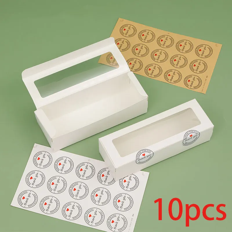 10/20/30/50 Pcs Kraft Paper Gift Boxes with Transparent Window, Dessert and Candy Packaging Containers for Weddings, Birthdays, Parties, Baking, Cake Presentation, and Holiday Favors - 图片 11