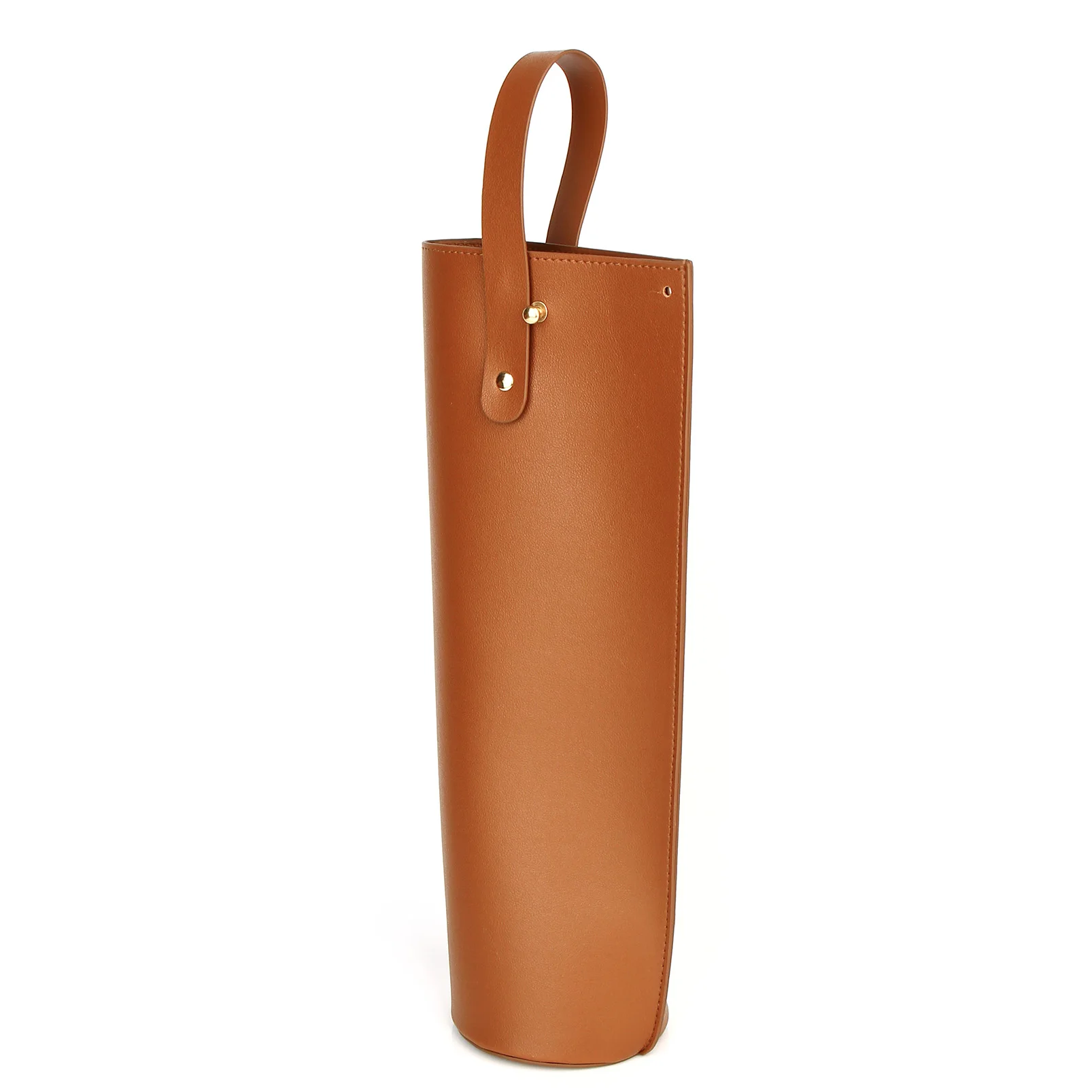 Reusable PVC Leather Wine Tote Carrier – Double Layered Wine Bag for Gift Packaging, Birthdays, Holidays, and Party Wine Presentation, Available in Blue and Brown