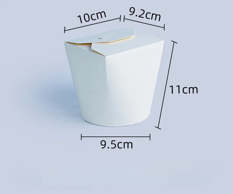 500pcs Disposable Kraft Paper Noodle Takeaway Boxes with Round Bottom, Eco-Friendly Fast Food Packaging for Pasta Salad Rice Snacks Takeout Restaurant Party Use - 图片 10