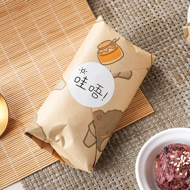 50PCS Oil-Proof Wax Paper Wrapping Sheets 18×18cm / 22×22cm Square Disposable Grease-Resistant Sandwich Burger Bread Fries Wrap Paper Baking Liner for Breakfast, Chicken Roll, Gift, or Craft Use 6