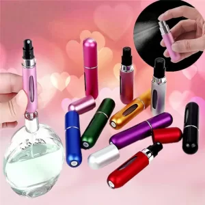 5ML Mini Perfume Sub-Bottles Refillable Bottom Filling Atomizer | Portable Empty Cosmetic Spray Bottle for Travel, Airplane Carry-On, Fragrance, Liquid Storage, Colorful Variety