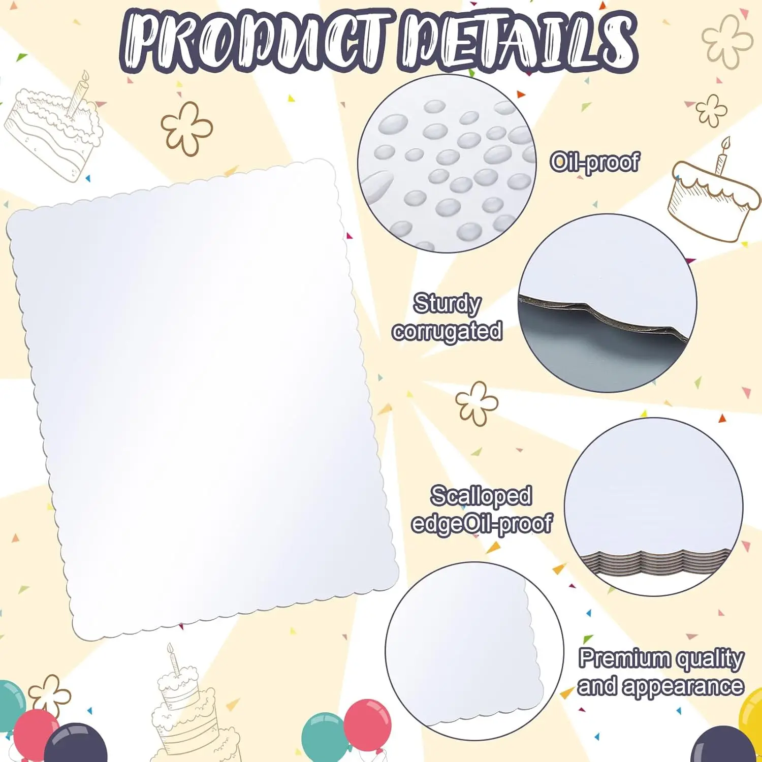 Why 112+ Bakeries Switched: Rectangle Cake Boards 10×14 Inch Save 250% ROI – Disposable Greaseproof Base Eliminates Washing, Sanitizing & Storage Headaches 3