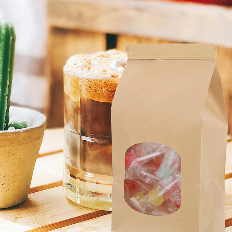 50pcs Greaseproof Paper Bags with Clear Window for Bakery, Toast, Cookies, Pastries, Sandwiches, Bread Storage and Packaging 7