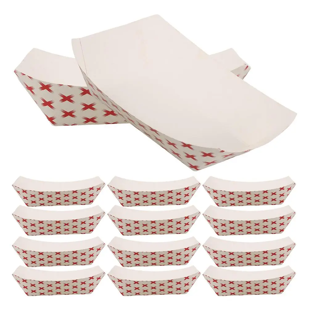 50pcs Disposable Paper Sandwich and Hot Dog Boxes, Kraft Food Boat Trays for Takeout, Picnic, BBQ, Fried Foods, and Party Snacks - 图片 6