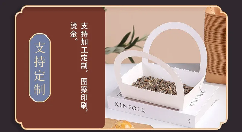 10pcs/lot Disposable Folding Kraft Paper Boat Trays for Picnic, Barbecue, Fried Food, Hot Dogs, Snacks, Portable and Eco-Friendly Food Packaging Boxes 3