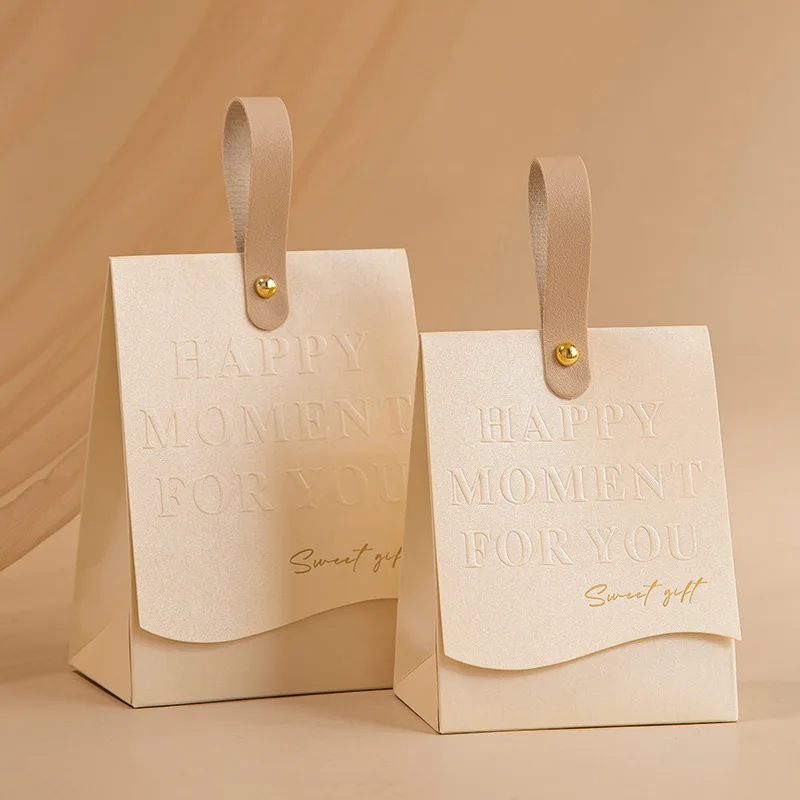 10Pcs Beige Paper Gift Bags, Small Wedding Favor and Souvenir Bags for Candy, Jewelry, Birthday Party, Guest Gifts, DIY Packaging, and Organizer for Home or Events 2