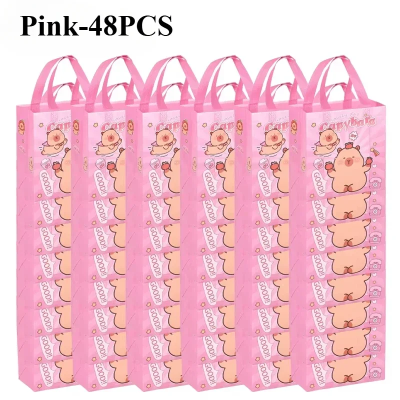 New Capybara Non-Woven Tote Bags, Reusable Waterproof Shopping and Gift Bags for Kids, Parties, Snacks, Small Gifts, and Daily Use, Foldable, Durable, Factory Direct Supply - 图片 9