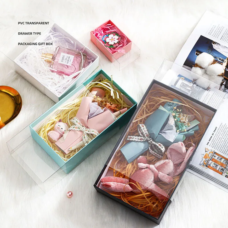 5PC Transparent Slide Drawer Box for Mini Crafts, Jewelry, Watches, Perfume or Small Gifts, Reusable Display Organizer, Party Favors, Wedding Gift Containers, Bulk Packaging for Business or Personal Use - 图片 6