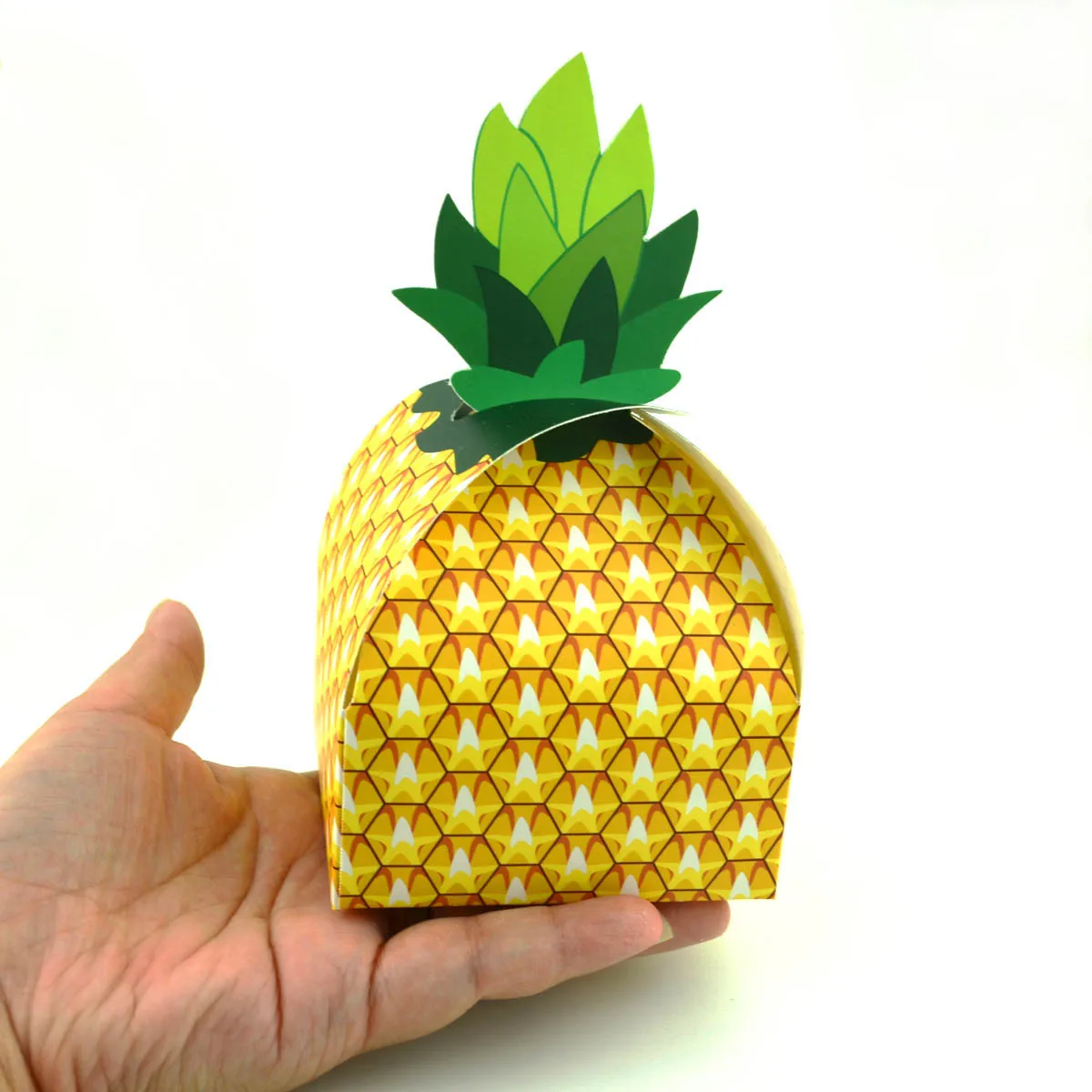 5/10/20pcs Pineapple Shaped Cardboard Candy Boxes, Fun Hawaiian Luau Party Favor Packaging, Summer-Themed Gift Boxes for Birthday, Wedding, Kids or Beach Party Decorations, Factory Direct Supply