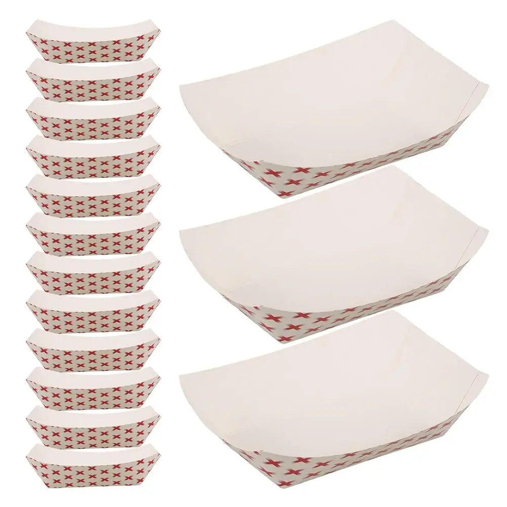 50pcs Disposable Paper Sandwich and Hot Dog Boxes, Kraft Food Boat Trays for Takeout, Picnic, BBQ, Fried Foods, and Party Snacks 34