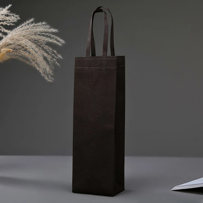 Durable Non-Woven Wine Gift Bag – Waterproof Single or Double Bottle Champagne & Beer Tote with Top Handle, Foldable Reusable Bottle Carrier for Weddings, Parties, Banquets, Home, Office & Travel - 图片 7