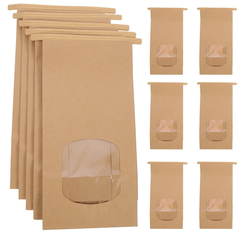 50pcs Greaseproof Paper Bags with Clear Window for Bakery, Toast, Cookies, Pastries, Sandwiches, Bread Storage and Packaging - 图片 4