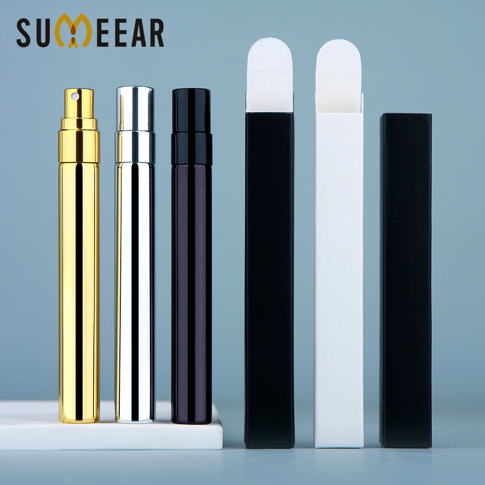 50pcs/Lot Electroplated Glass Perfume Bottles with Square Package Box, Refillable Atomizer Spray Parfum, Custom LOGO Printing Available with Frosted, UV Plating, Hot Stamping, Labeling for Cosmetic and Travel Use - 图片 6